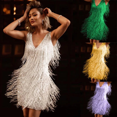 Camisole Tassel Bodycon Mini Dress – Summer Party