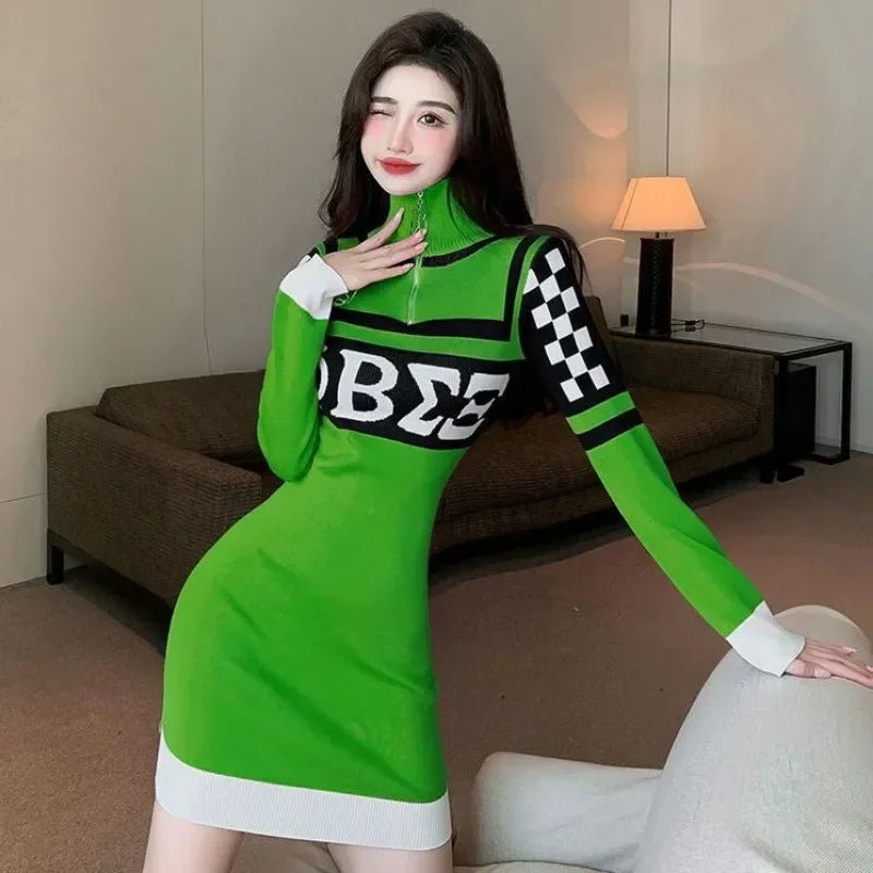 Long Sleeve Crochet Bodycon Dress – Sexy & Elegant Knit Outfit