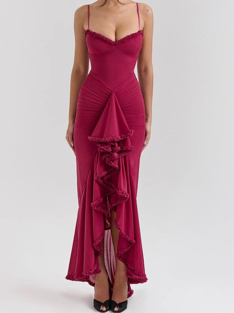 Backless Pleated Summer Dress – Elegant & Sexy