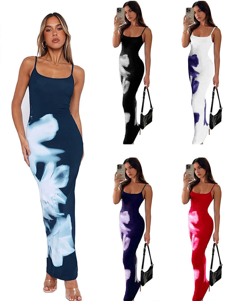 Sleeveless Backless Bodycon Maxi Dress – Summer Party