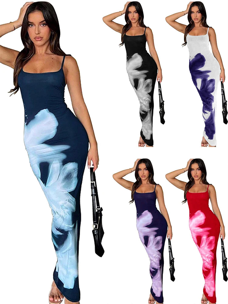 Sleeveless Backless Bodycon Maxi Dress – Summer Party