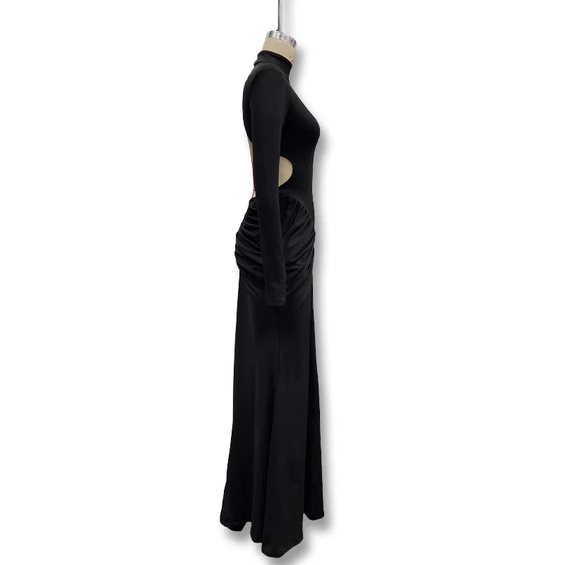 Backless Long Sleeve Bodycon Dress – Elegant Party Outfit