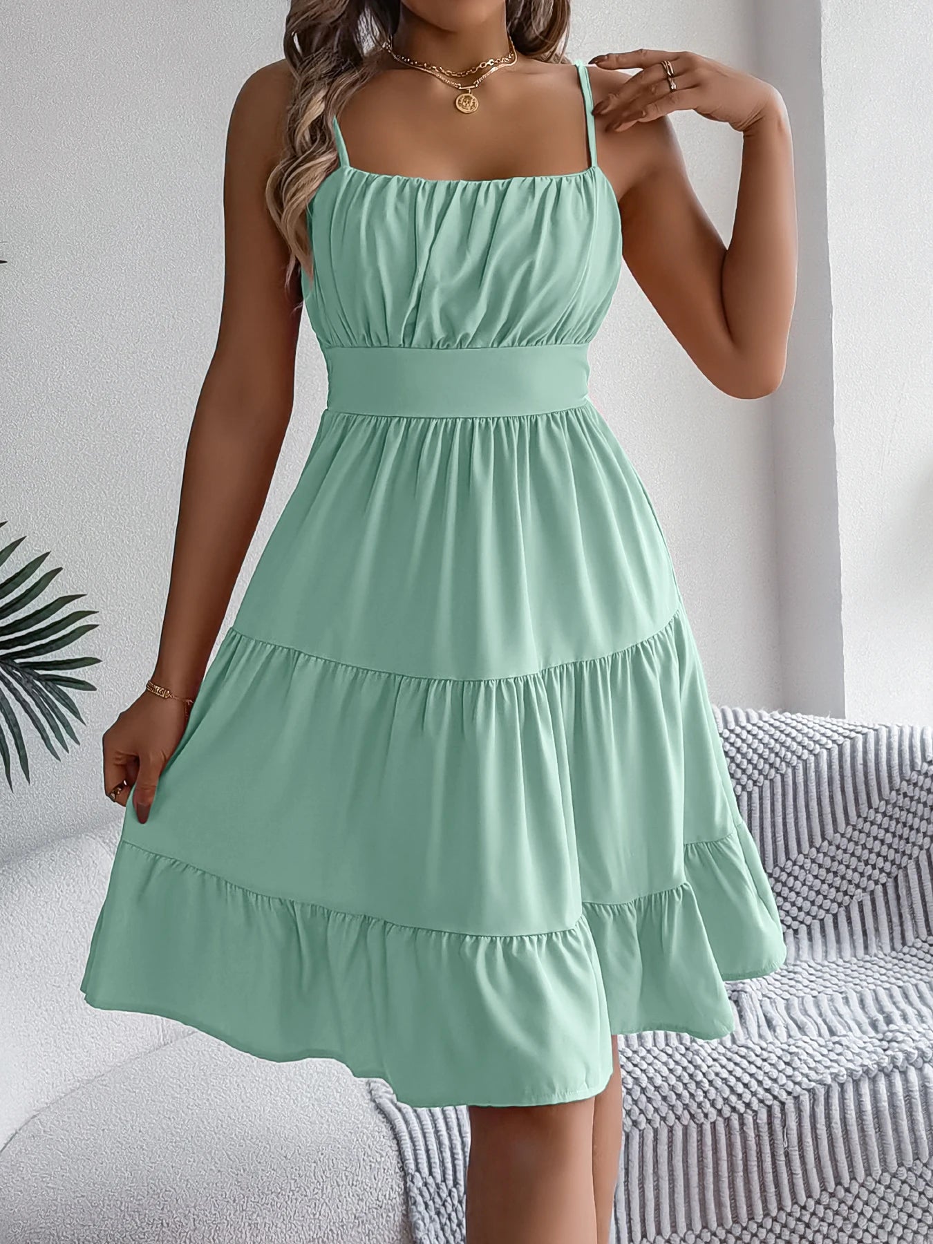 Ruffled Camisole Dress – Casual Summer Outfit