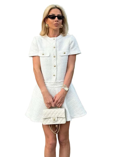 Chic Textured Mini Dress – Summer Party Outfit