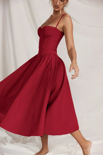 Floral Corset Maxi Dress – Elegant Summer Style