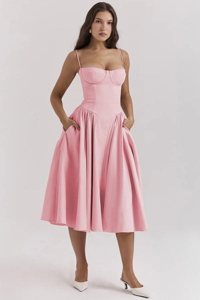 Floral Corset Maxi Dress – Elegant Summer Style