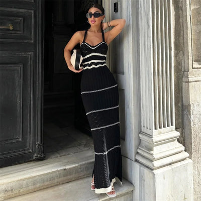 Knit Suspender Bodycon Dress – Casual Summer Outfit