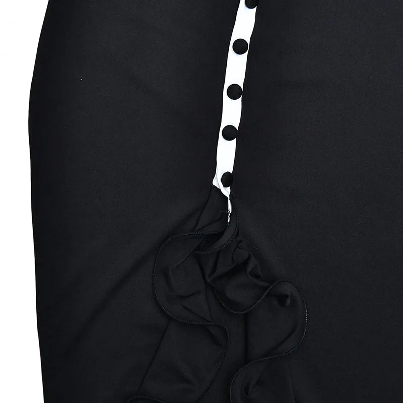 Deep V-Neck Bodycon Maxi Dress – Sexy Streetwear & Party Style