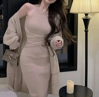 Sleeveless Textured Mini Bodycon Dress – Elegant & Casual