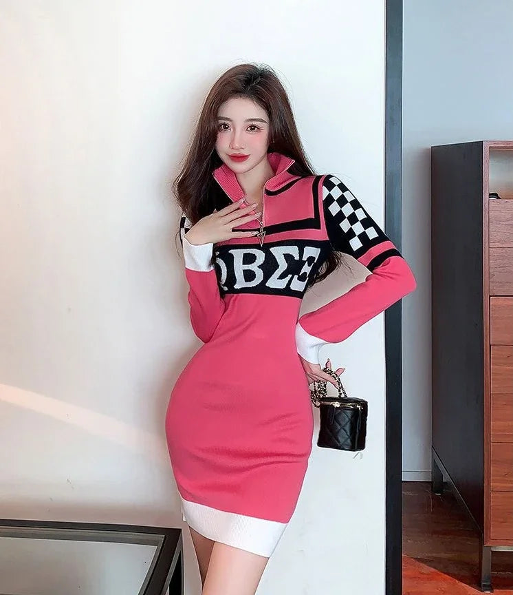 Long Sleeve Crochet Bodycon Dress – Sexy & Elegant Knit Outfit