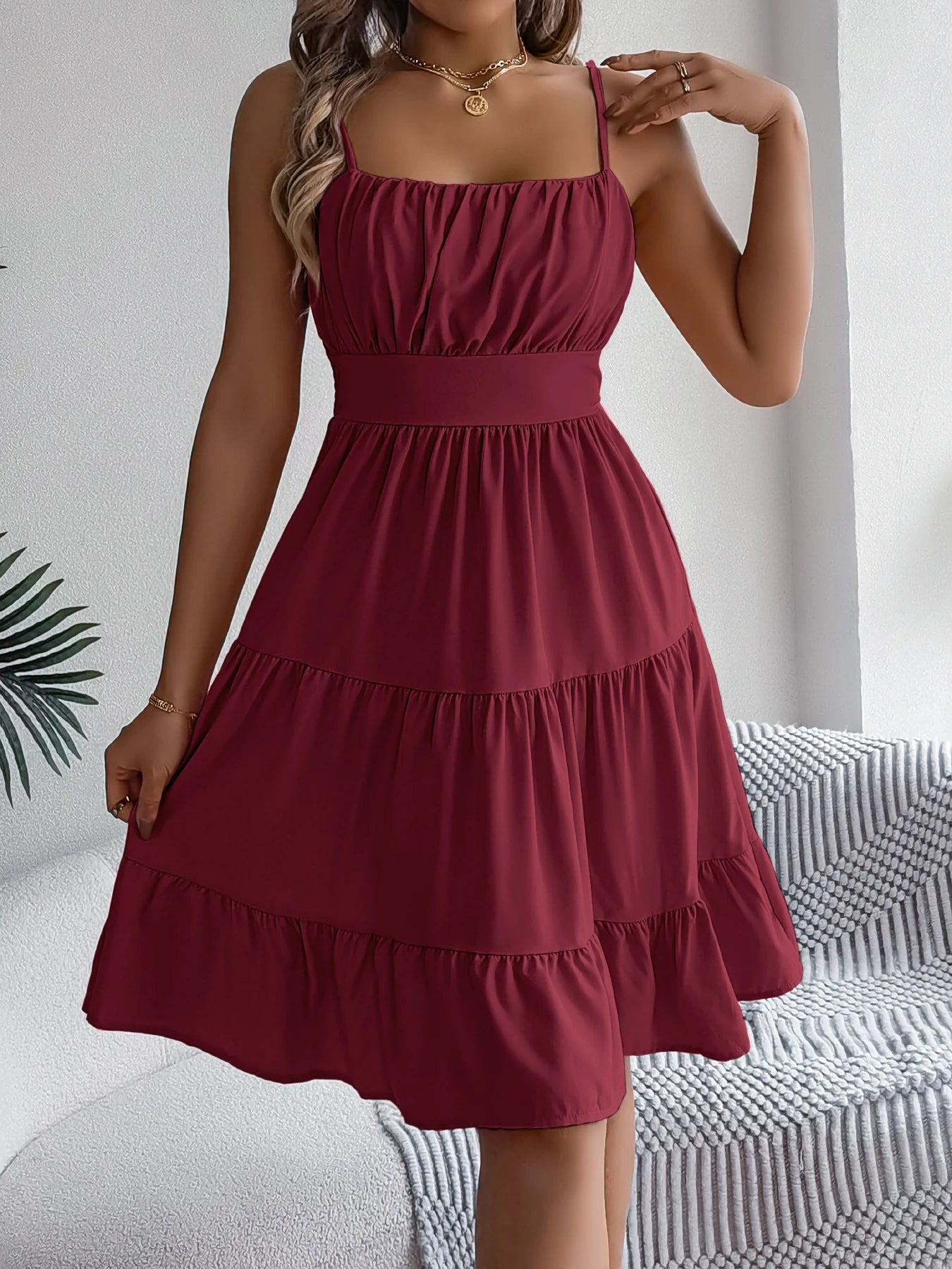 Ruffled Camisole Dress – Casual Summer Outfit