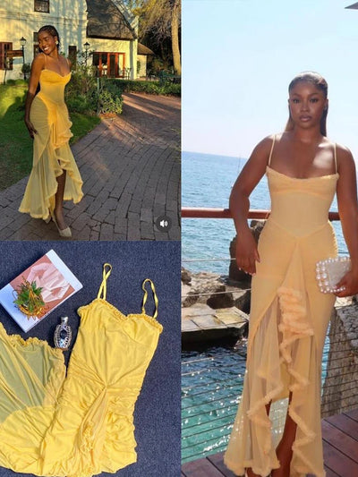 Backless Pleated Summer Dress – Elegant & Sexy