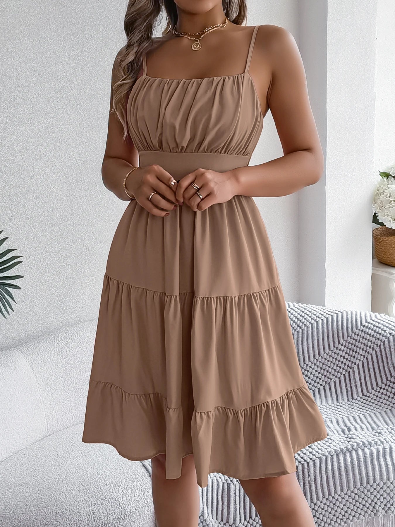 Ruffled Camisole Dress – Casual Summer Outfit