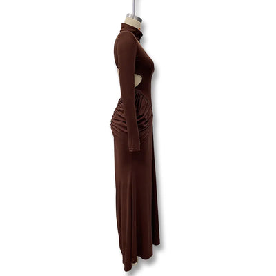 Backless Long Sleeve Bodycon Dress – Elegant Party Outfit