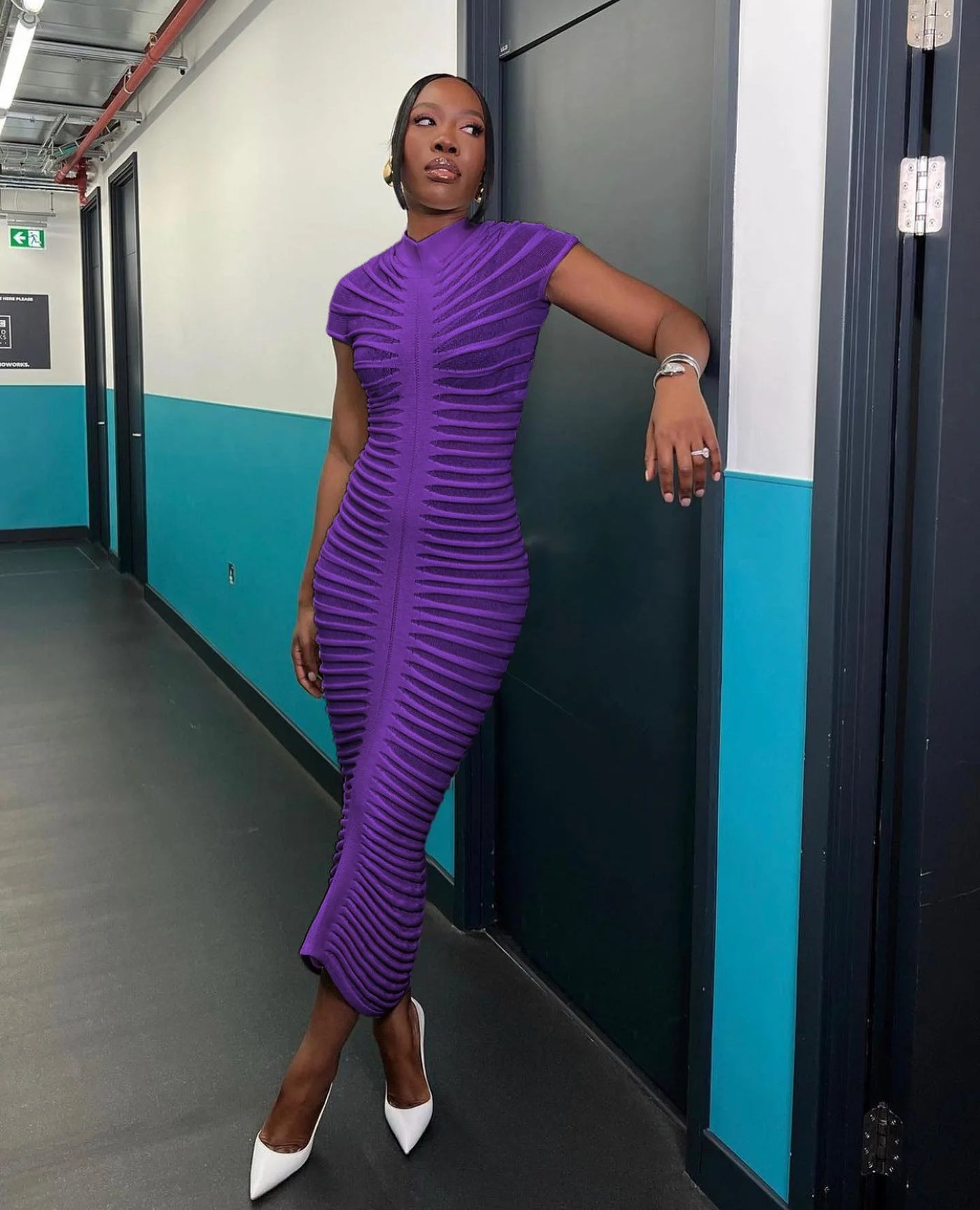 Short Sleeve Bodycon Maxi Dress – Elegant Summer Party Outfit