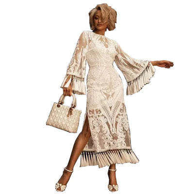 Lace Embroidery Evening Dress – Vintage Wedding & Prom
