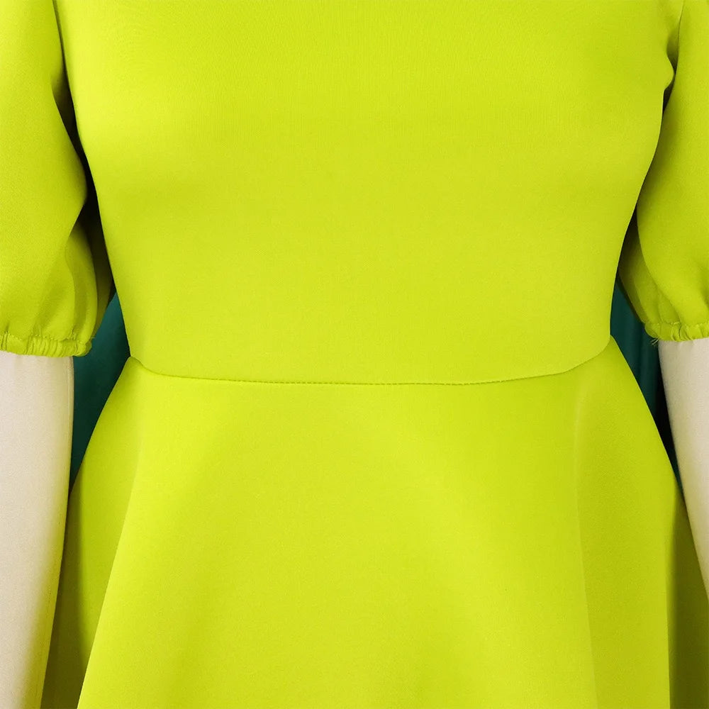 O-Neck Pleated Midi Dress – Elegant Party Outfit
