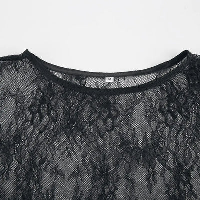 Black Lace High Street Evening Dress