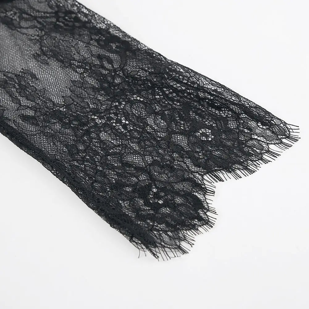 Black Lace High Street Evening Dress