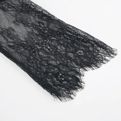 Black Lace High Street Evening Dress