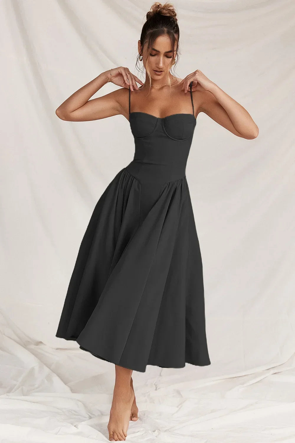 Floral Corset Maxi Dress – Elegant Summer Style