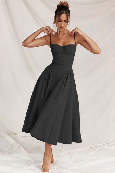 Floral Corset Maxi Dress – Elegant Summer Style
