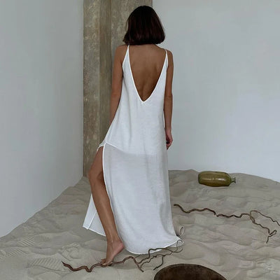 Sleeveless V-Neck Maxi Dress – Casual Summer & Spring Outfit