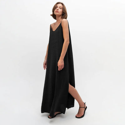Sleeveless V-Neck Maxi Dress – Casual Summer & Spring Outfit