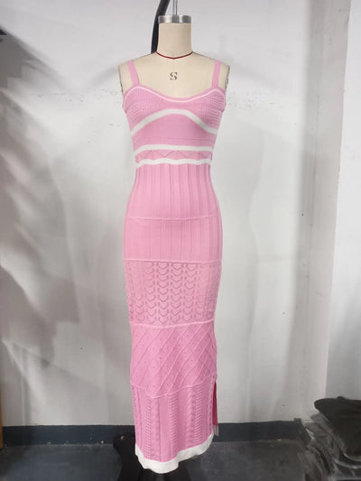 Knit Suspender Bodycon Dress – Casual Summer Outfit