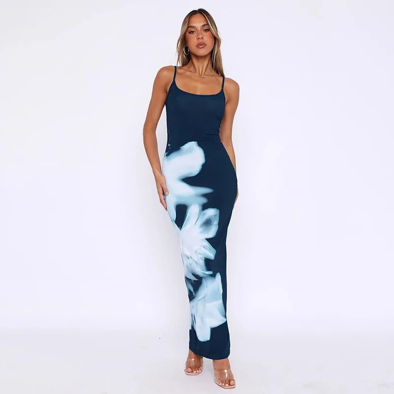 Sleeveless Backless Bodycon Maxi Dress – Summer Party