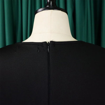 O-Neck Pleated Midi Dress – Elegant Party Outfit