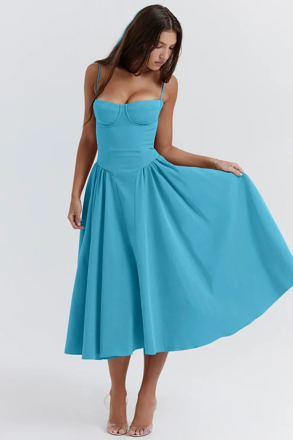 Floral Corset Maxi Dress – Elegant Summer Style