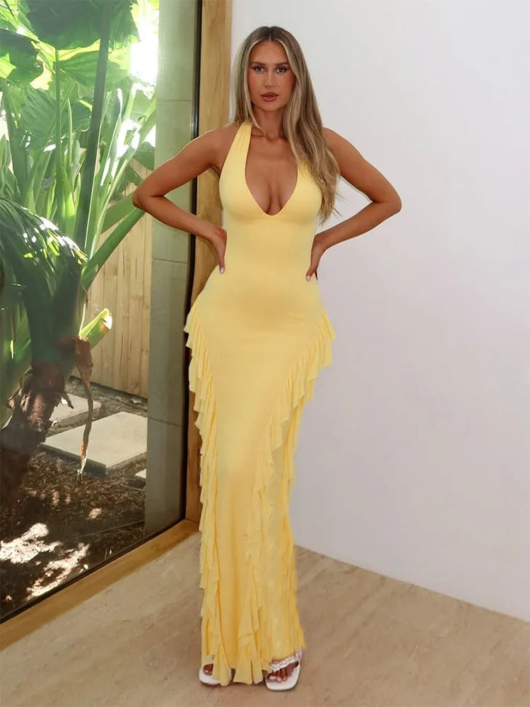Backless Camisole Maxi Dress – Elegant Summer Outfit