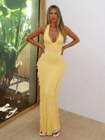 Backless Camisole Maxi Dress – Elegant Summer Outfit
