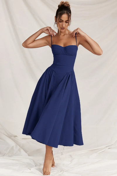 Floral Corset Maxi Dress – Elegant Summer Style