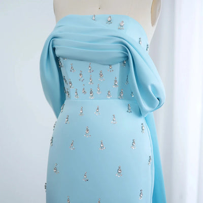 Custom Off-Shoulder Dubai Evening Gown