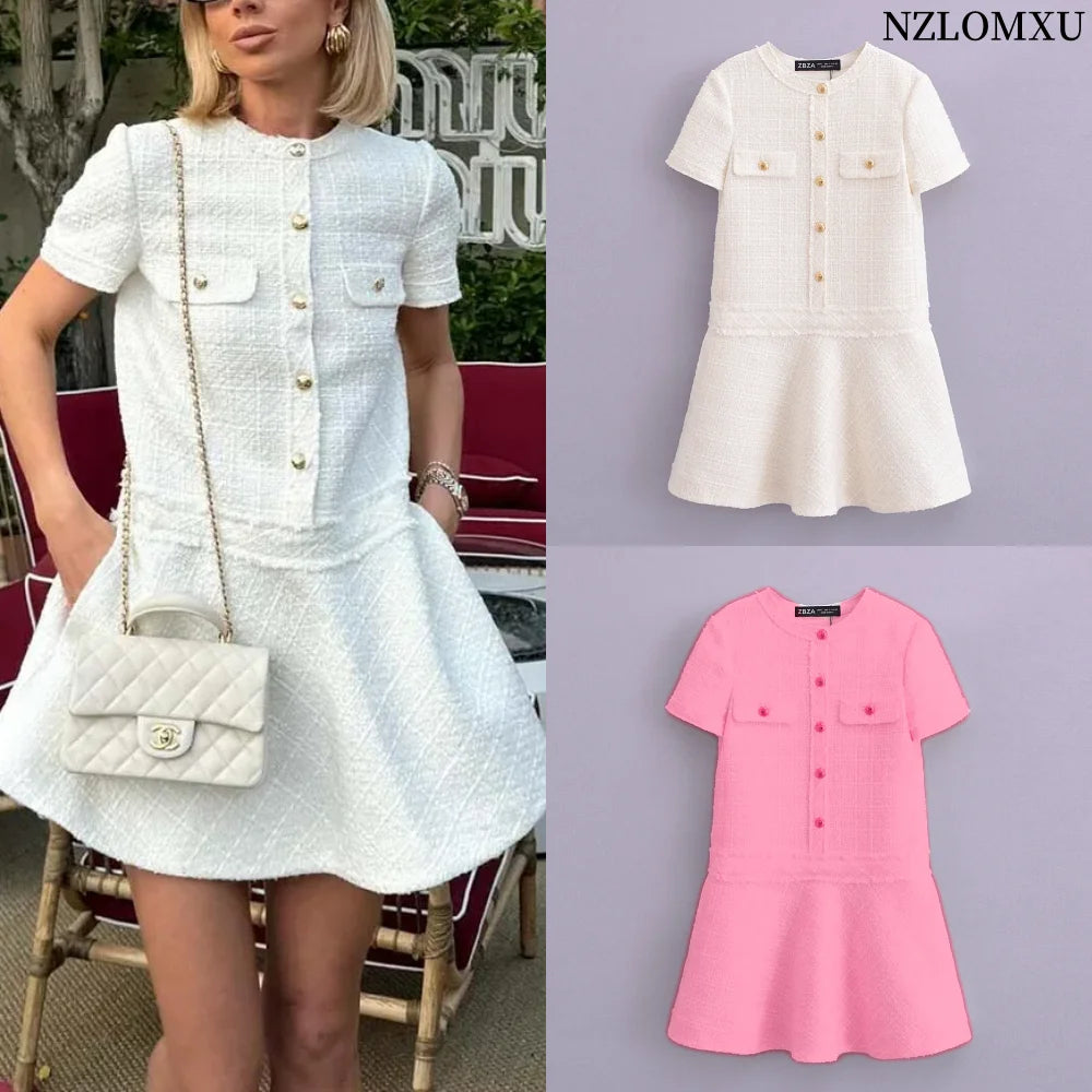 Chic Textured Mini Dress – Summer Party Outfit