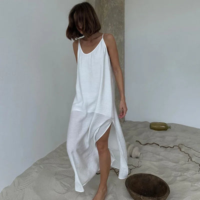 Sleeveless V-Neck Maxi Dress – Casual Summer & Spring Outfit