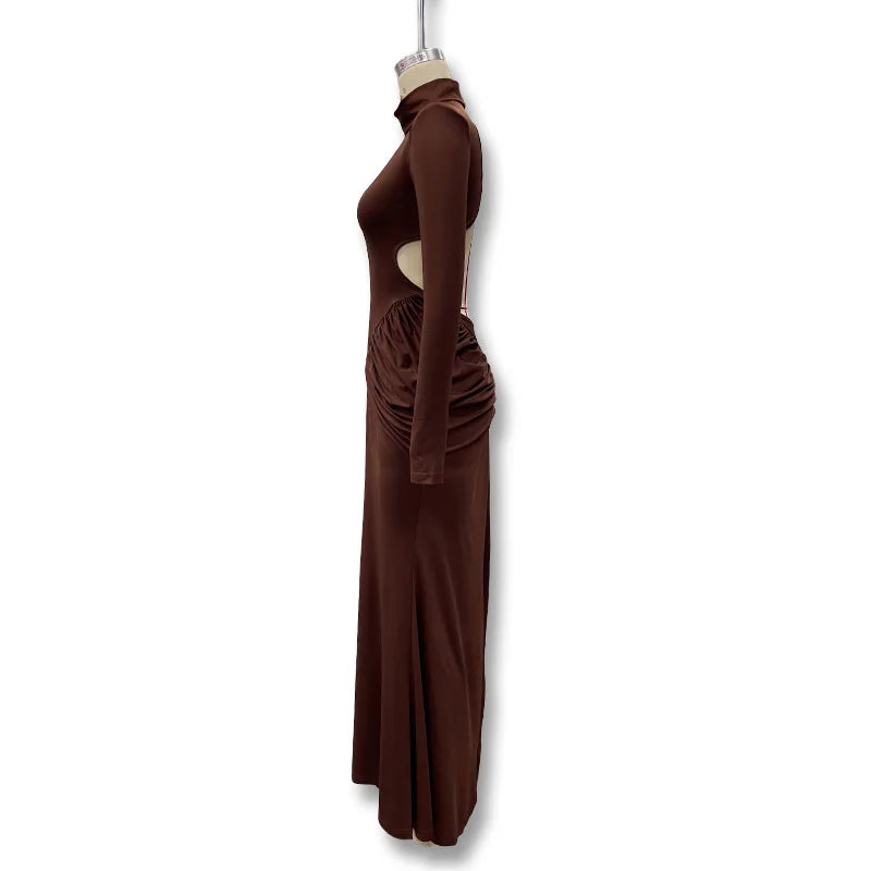 Backless Long Sleeve Bodycon Dress – Elegant Party Outfit
